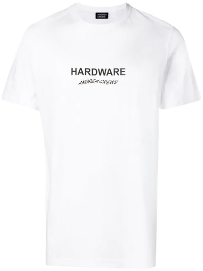 Andrea Crews T-shirt Mit Logo In White