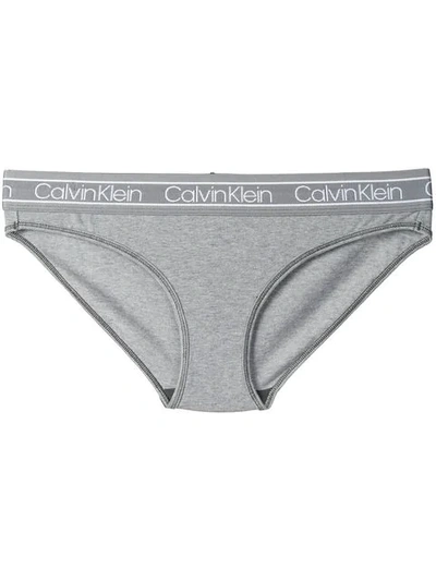 Calvin Klein Logo Waistband Briefs - Grey