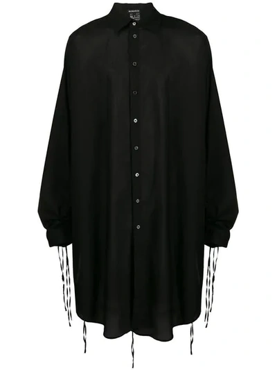 Ann Demeulemeester Oversized Draped Shirt In Black