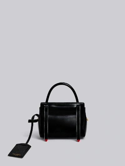 Thom Browne 3-strap Calfskin Mini Bag In Black