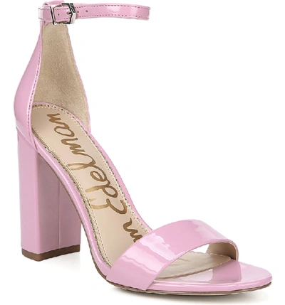 Sam Edelman Yaro Ankle Strap Sandal In Pink Orchid Patent