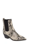 Paige Willa Chelsea Bootie In Roccia Snake Print