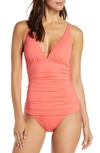 Tommy Bahama Pearl One-piece Swimsuit In Paradise Coral