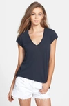 James Perse High Gauge Jersey Deep V Tee