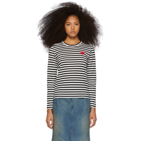 comme des garcons shirt striped long sleeve jersey