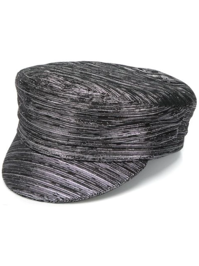 Isabel Marant Metallized Evie Hat In Black