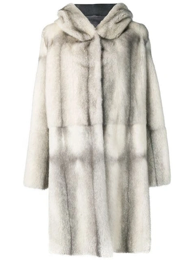 Liska Dawson Ii Fur Coat In Grey