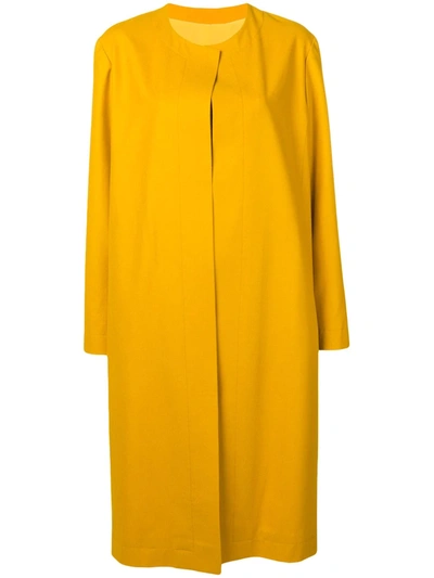 Liska Yarden Long Cashmere Coat In Yellow