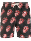 Mc2 Saint Barth Lighting Printed Swim Shorts - Black