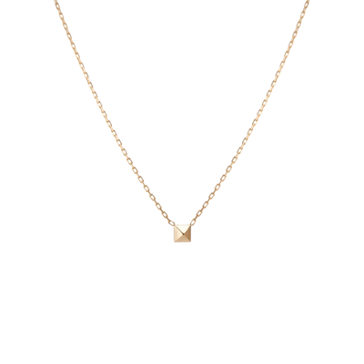 Aurate Mini Charm Pyramid Necklace In Gold
