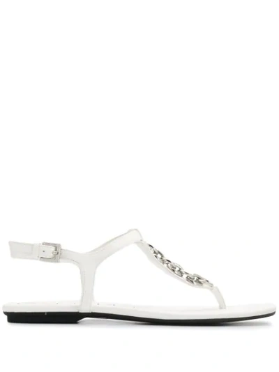 Calvin Klein Chain Link Sandals In White