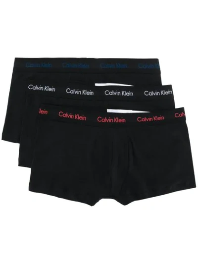 Calvin Klein 3er-set Shorts Mit Logo - Schwarz In Black