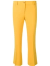 Alberto Biani Creased Cropped Trousers In Yellow