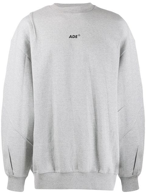Ader Error Logo Sweatshirt In Grey | ModeSens