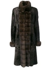 Liska Diana Fur Trimmed Coat In Brown