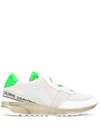 Leather Crown Logo Tape Low Top Sneakers In White