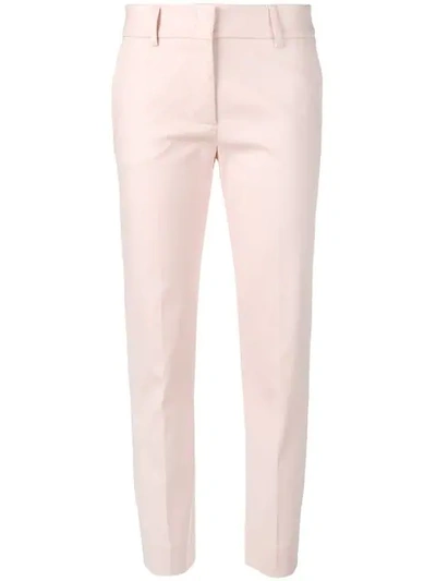Piazza Sempione Cropped Tailored Trousers In Pink