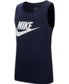 Nike Futura Icon Logo Vest T Shirt Navy