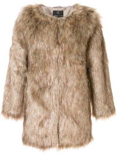 Unreal Fur 'wanderlust' Faux-fur-mantel In Brown