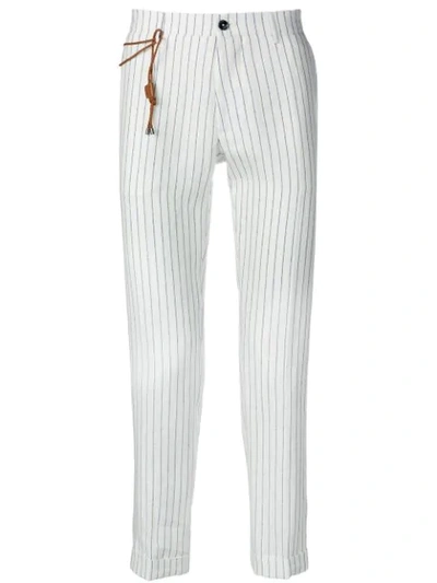 Berwich Striped Trousers In White