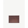 Tumi Id Lock Leather Card Case In Whiskey Burnished