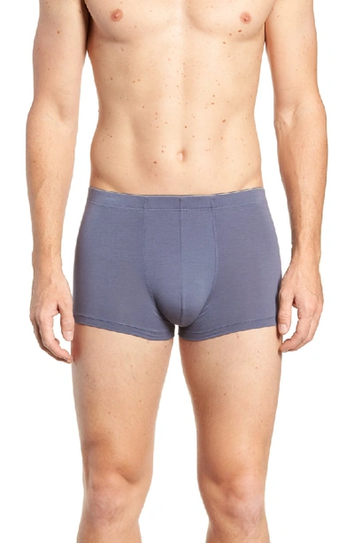 Hanro Cotton Superior Boxer Briefs In Cliff Blue