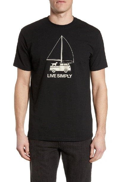Patagonia Live Simply Wind Powered Responsibili-tee T-shirt In Black