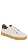 Magnanni Elonso Low Top Sneaker In White/ Navy Leather