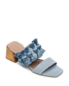 Bernardo Women's Bella Tassel Block-heel Sandals In Vintage Blue