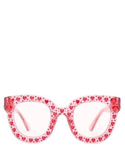 Gucci Women's Swarovski Crystal-embellished Cat Eye Sunglasses, 49mm In Pink