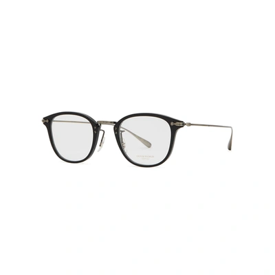 Oliver Peoples Tortoiseshell Oval-frame Optical Glasses In Black
