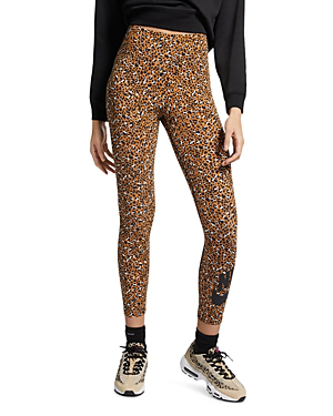 nike black leopard print leggings