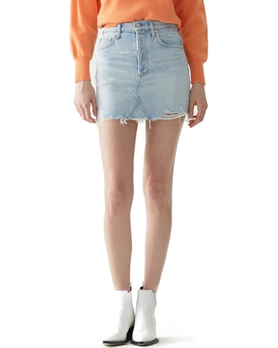 Agolde Quinn High-rise Denim Mini Skirt In Vega