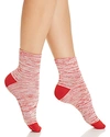 Hue Super Soft Cropped Socks In Red Hot