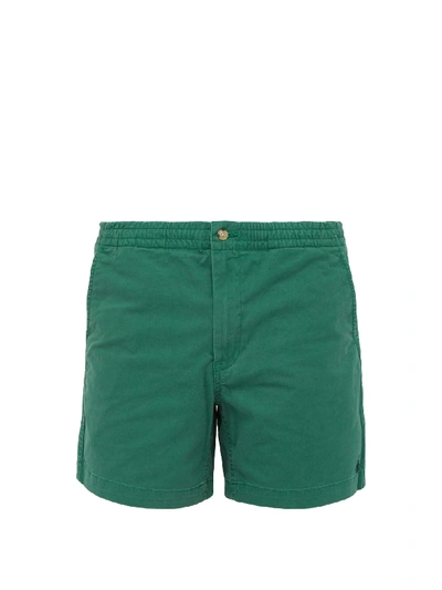 Polo Ralph Lauren Logo-embroidered Cotton-blend Twill Shorts In Green