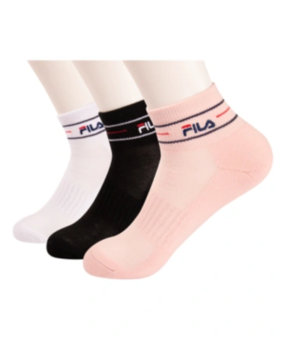 Fila Heritage Striped 3-pk. Quarter Ankle Sock In Multi