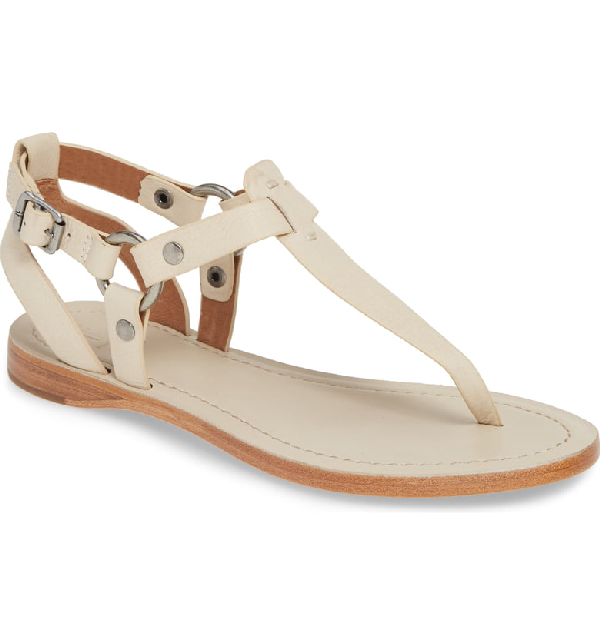 Frye Rachel T-strap Sandal In Off White | ModeSens