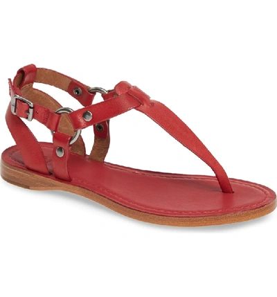 Frye Rachel T-strap Sandal In Red