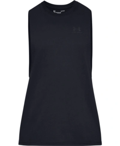 Under Armour Men's Sportstyle Left Chest Cut-off T-shirt In Black