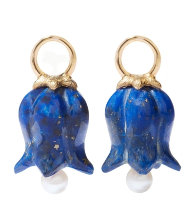 Annoushka 18ct Gold Lapis Lazuli And Pearl Tulip Earring Drops