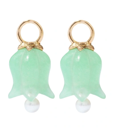 Annoushka 18ct Gold Jade And Pearl Tulip Earring Drops