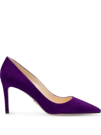 Prada Pointed Toe Pumps In Lila