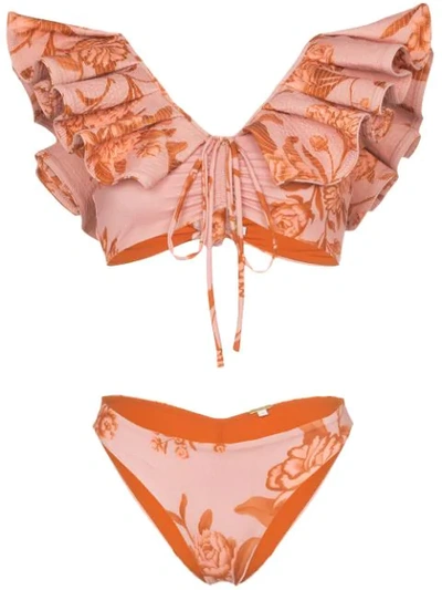 Johanna Ortiz Flower Gathering Bikini Set In Pink