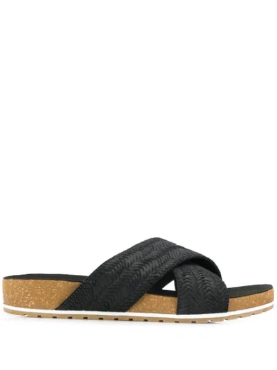 Timberland Crisscross Slip-on Sandals In Black