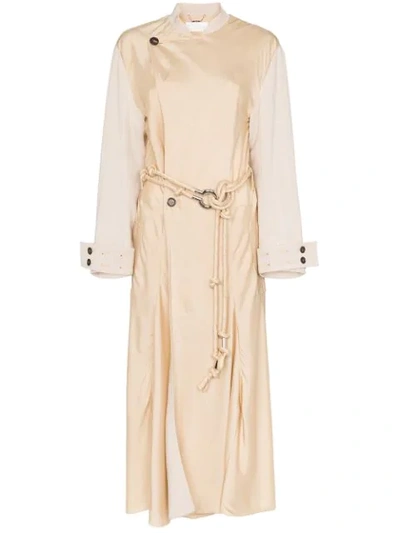Chloé Fluid Twill Ankle-length Trench Coat In Neutrals