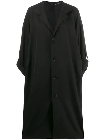 Yohji Yamamoto Trenchcoat Im Oversized-design - Schwarz In Black