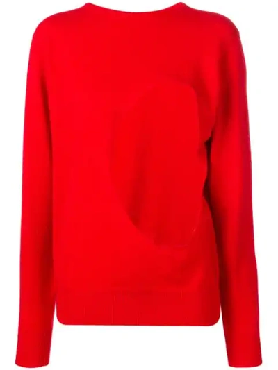 Aries Cut Out Jumper In Red