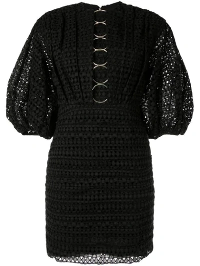 Acler Daniels Embroidered Mini Dress In Black