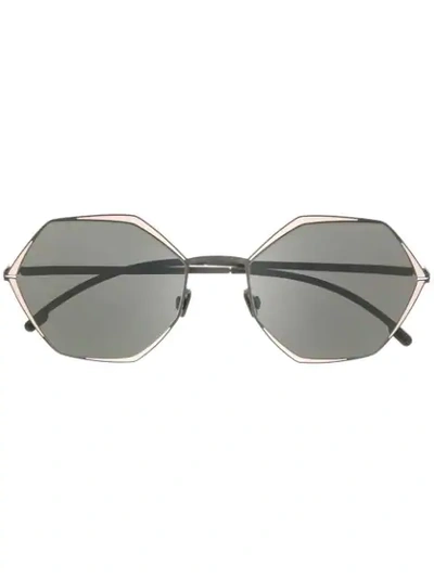 Mykita Alessia Square Frame Sunglasses In Black