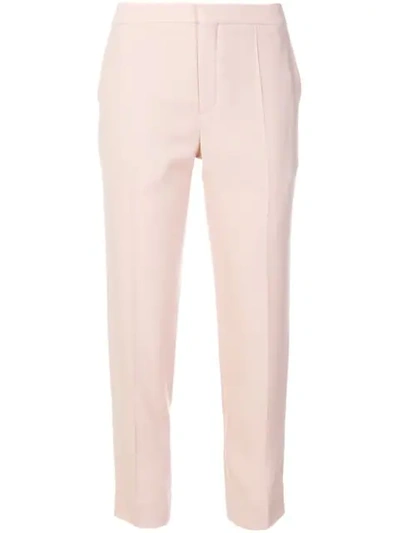 Chloé Cropped Tailored Trousers In Neutrals